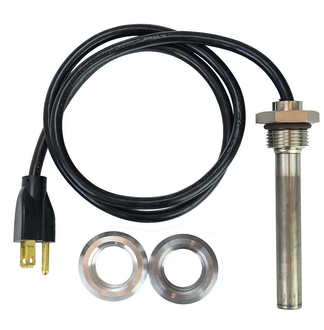 23992 – MOROSO Oil Heater, Self Contained 4-3/4 Inch Length Element 400 Watt 110 To 120 Volt With -12AN Female Alumin...